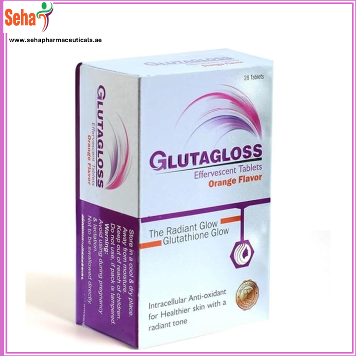 Glutagloss Orange Flavour - Japanese L Glutathione and Vitamin C - 28 Effervescent Tablets