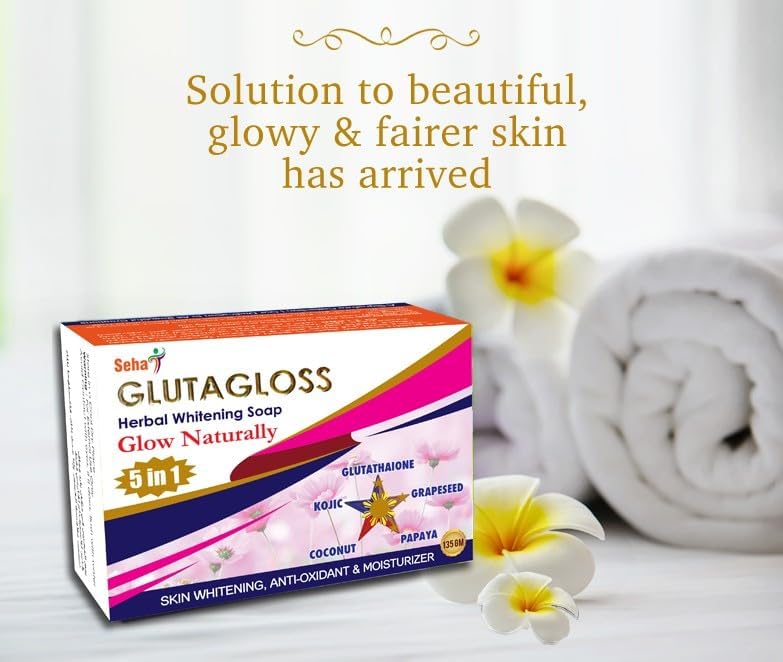 Glutagloss Herbal Whitening Soap, 135 gms
