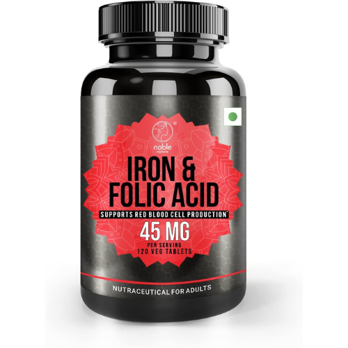 Iron + Folic Acid Supplement, with Zinc, Copper, Vitamin C & Vitamin B12