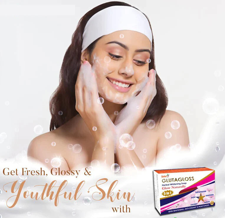 Glutagloss Herbal Whitening Soap, 135 gms