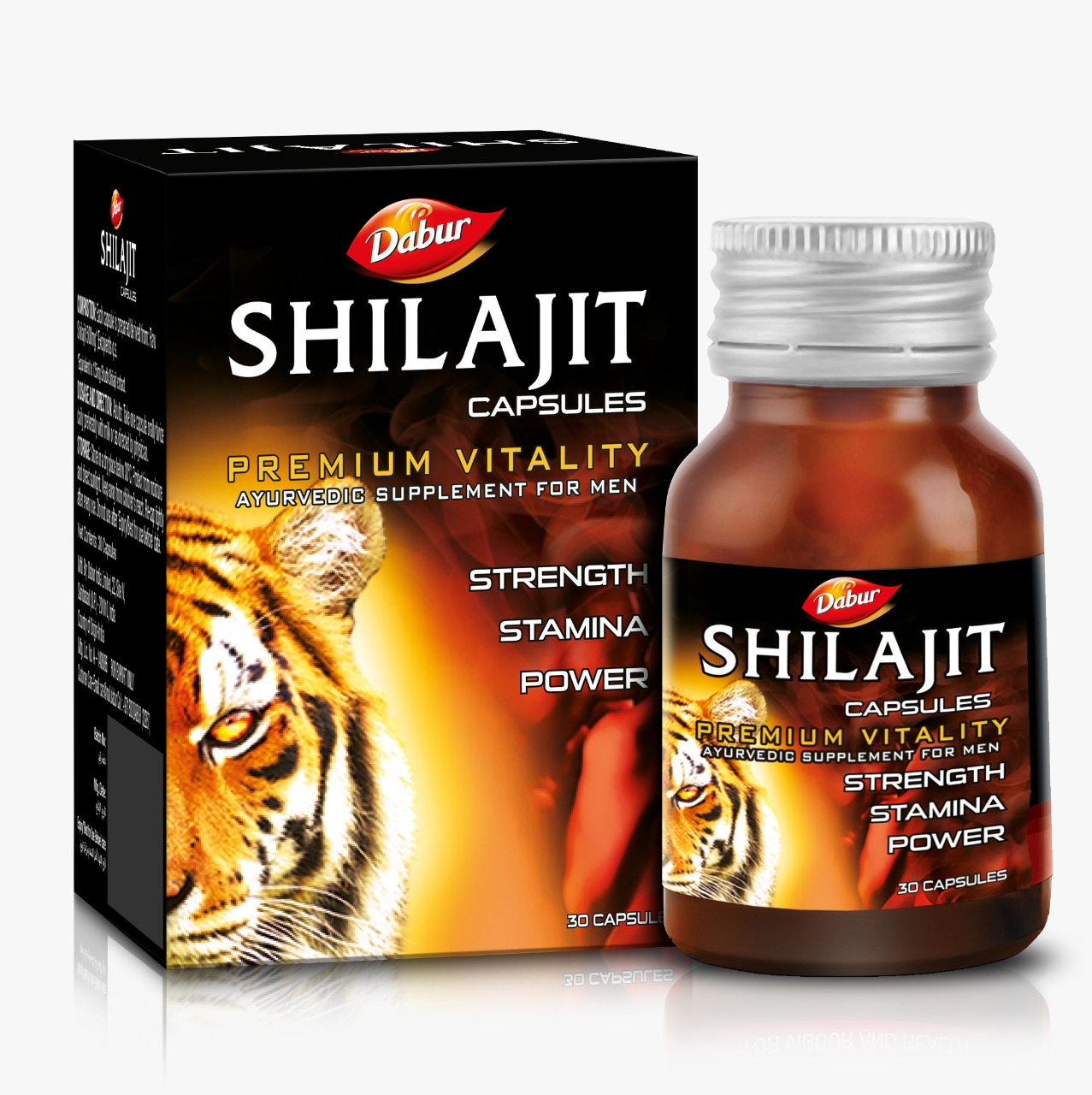 Dabur Shilajit Capsule 30 Capsules 500mg , Boosts Stamina In 4 Weeks | 100% Ayurvedic